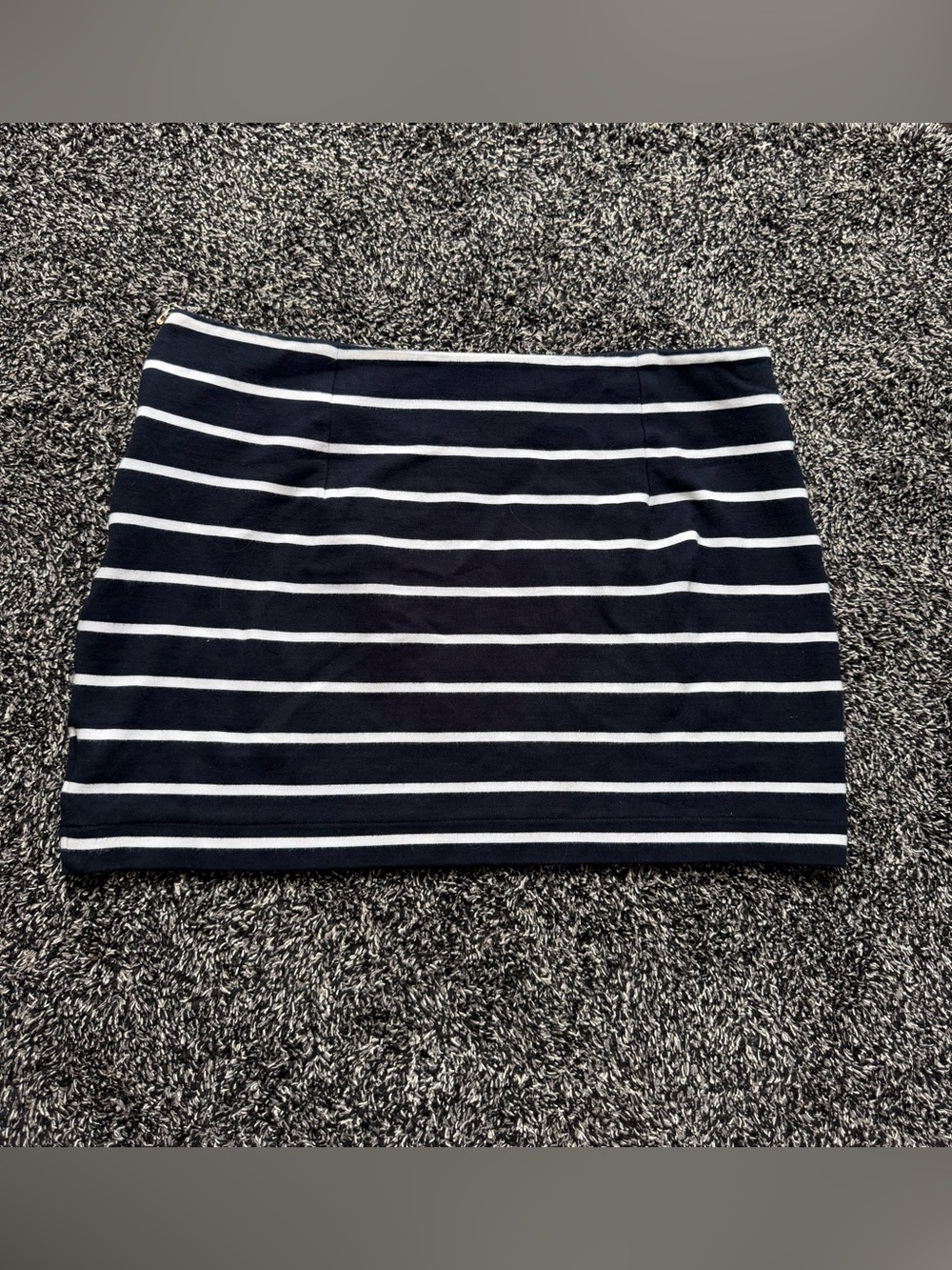 Banana Republic Navy and White Striped Mini Skirt